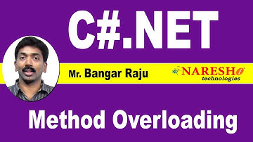 Method Overloading in C#.Net | C#.NET Tutorial | Mr. Bangar Raju