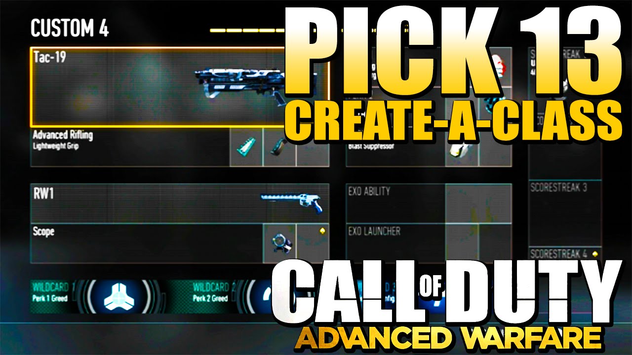 Call of Duty: Advanced Warfare "Pick 13" Create-a-Class Gameplay Footage & Pics Multiplayer | Chaos