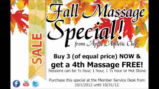 Fall 2012 MASSAGE Special at Apple Athletic Club in Idaho Falls ID