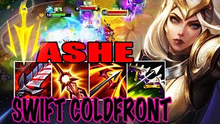 WILD RIFT ASHE ADC GAMEPLAY | SWIFT COLDFRONT - ASHE BUILD RUNES