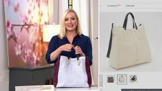 Vince Camuto Color-Blocked Leather Tote on QVC
