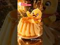 A yellow duckling devours a giant pudding #cute #asmr #shorts