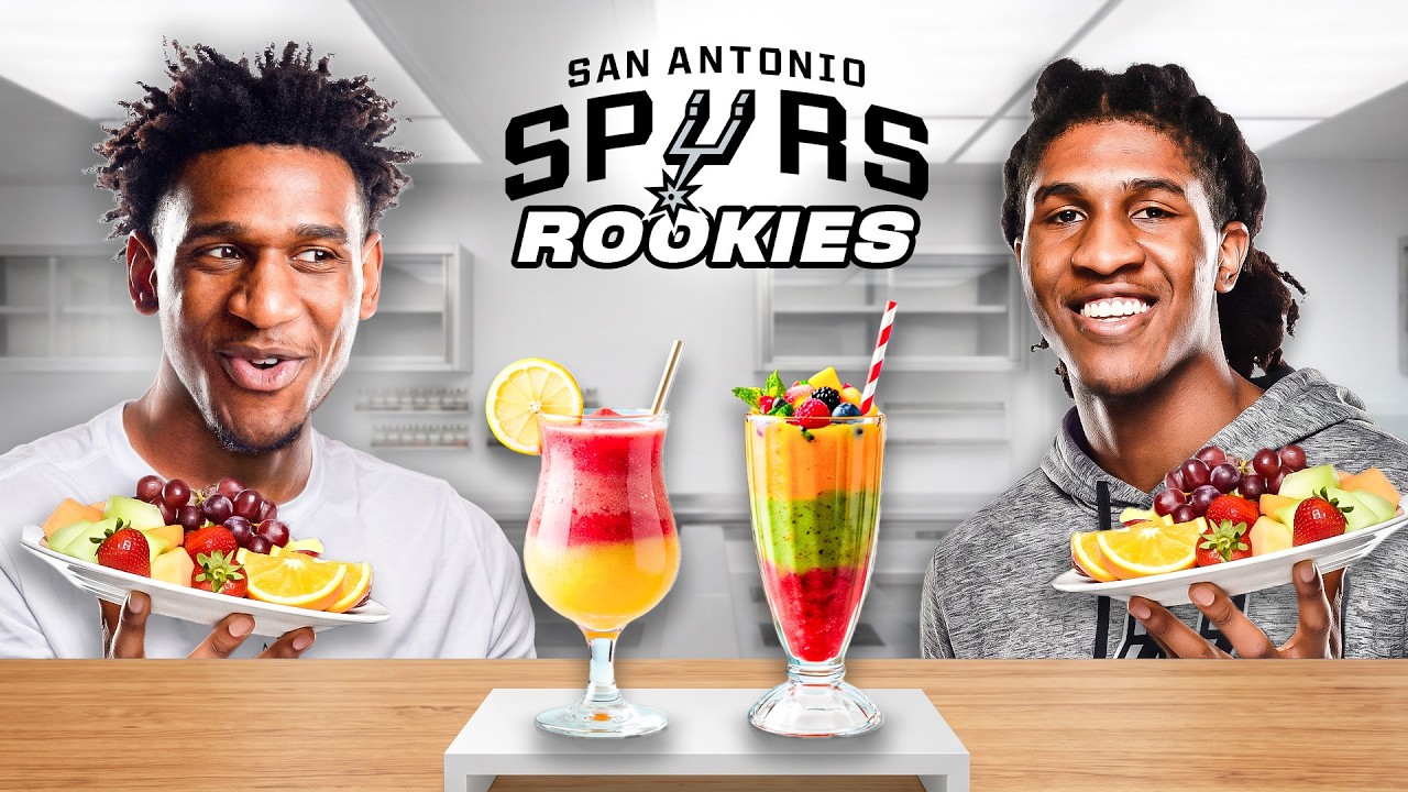 Spurs' Rookies Battle It Out in the ULTIMATE Smoothie Challenge!