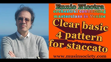 Learn conducting with Ennio Nicotra: Clear basic 4 pattern for the staccato