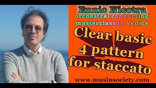 Learn conducting with Ennio Nicotra: Clear basic 4 pattern for the staccato