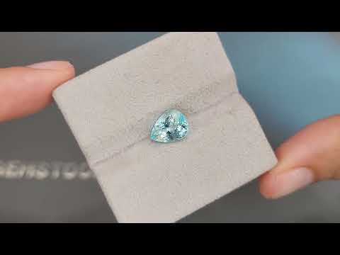 Paraiba tourmaline in pear cut 2.46 carats, Mozambique Video  № 3