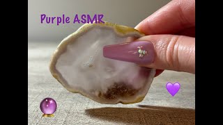 ASMR | 💜 Purple Triggers - Fabric - Gemstone - Camera Tapping - Nails - Sleepy | Relaxing ASMR screenshot 4