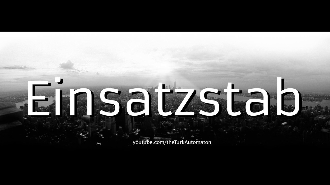 Как произносится Einsatzstab Reichsleiter Rosenberg на немецком языке?