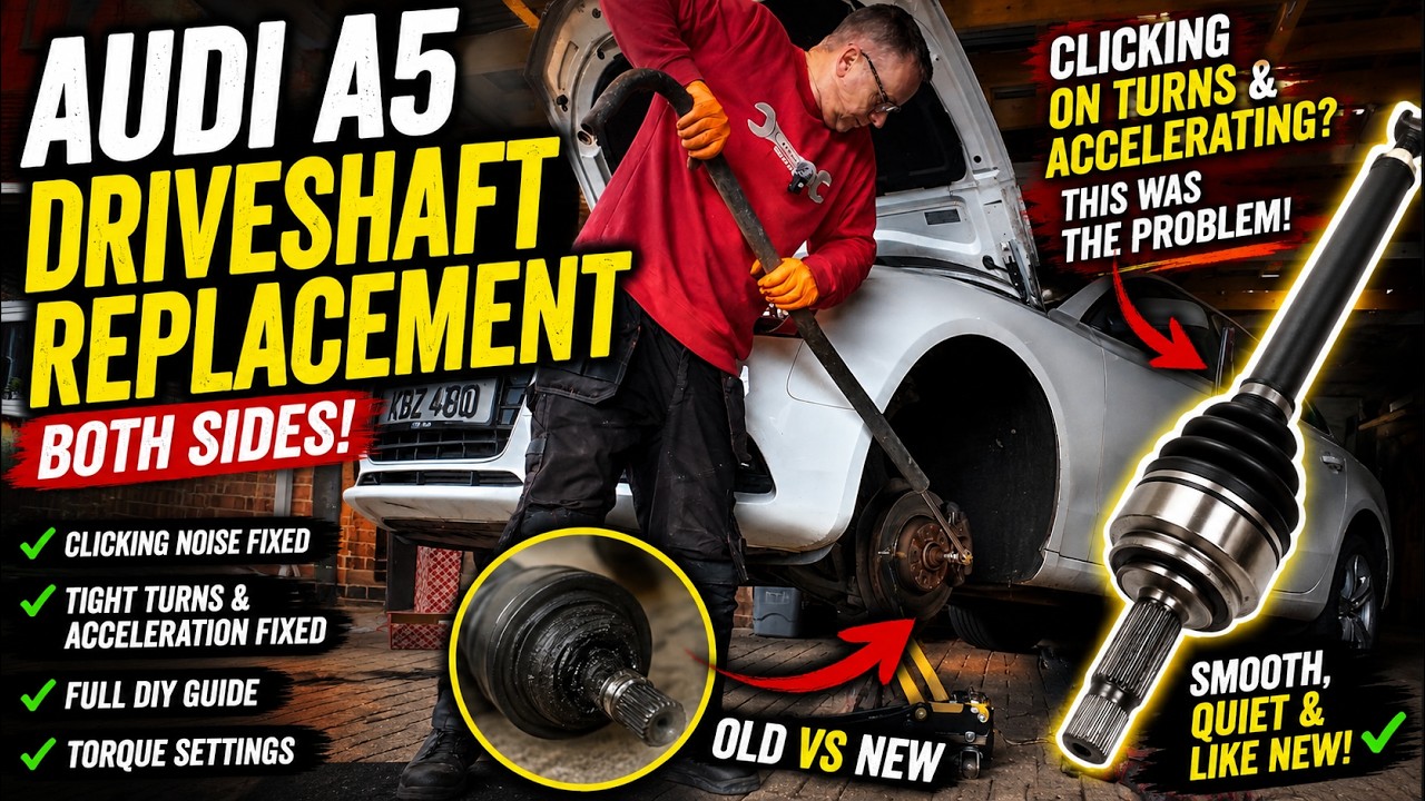 Audi A5 Clicking On Turns? BOTH Driveshafts Replaced! DIY