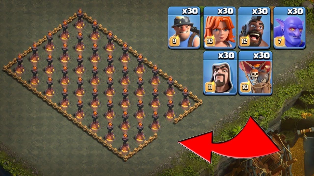 30x-space-troops-vs-inferno-tower-impossible-formation-clash-of-clans