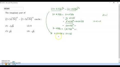 JEE MAIN 02 SEPTEMBER 2020 SIFT II MATHEMATICS VIDEO SOLUTION COMPLEX BASIC MATHEMATICS