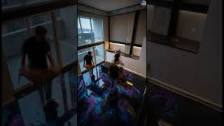 From Concrete to Cosmic: Galaxy Epoxy Floor Transformation in a Modern Kitchen