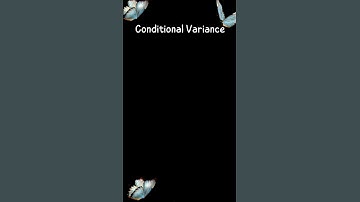 Conditional variance | Mathematical expectation | Statistics