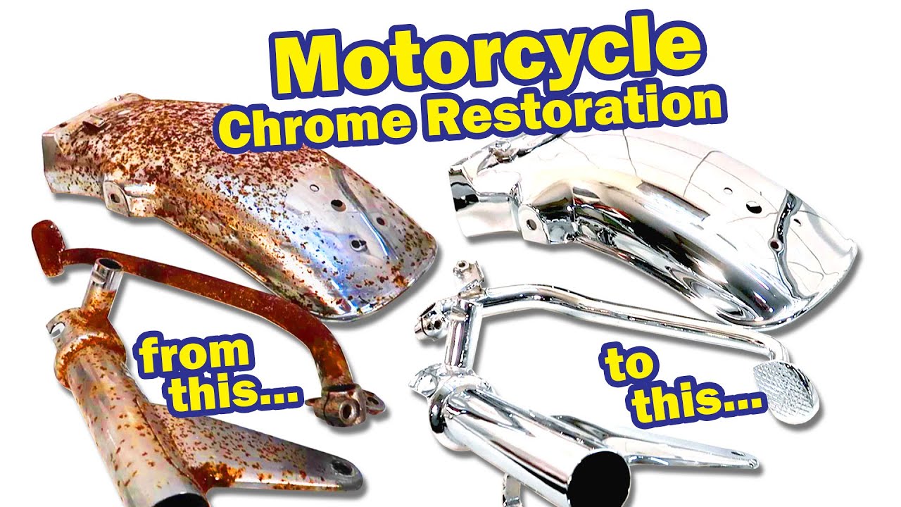 How to restore the chrome on motorcycle parts YouTube