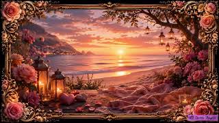 1 Hour Beach Sunset 🌹 Ocean Waves & Soft Romantic Music | 4K LIVE Screensaver @creativethoughts6248 screenshot 3