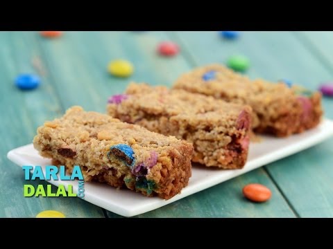 Oats, Walnuts and Cornflakes Snack Bar by Tarla Dalal