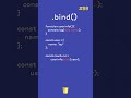 JavaScript .bind() Method Explained in 30 Seconds | Day 59 #shorts #shortsfeed #javascript #coding