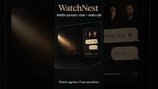 Netflix synced + chat + video call for long-distance couples 🎬🍿 #Shorts