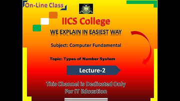 Number System | Lecture-02 | Types of Number System | By Devendra sir | IICS COLLEGE |