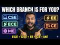 Don't Choose the Wrong Engineering Branch! | CSE vs ECE vs EE vs ME vs CE
