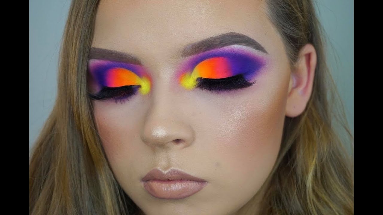 BRIGHT NEON MAKE UP | HELEN É COSMETICS♡