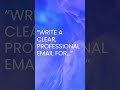 Use this AI prompt before every email#AIForProfessionals#ChatGPT#Email#Smarter#AITips#Office#Shorts
