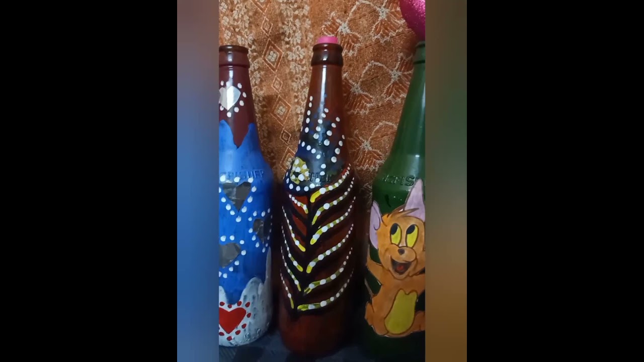 Our Bottle Art Collections✌️😍😍🌈🌈🌈