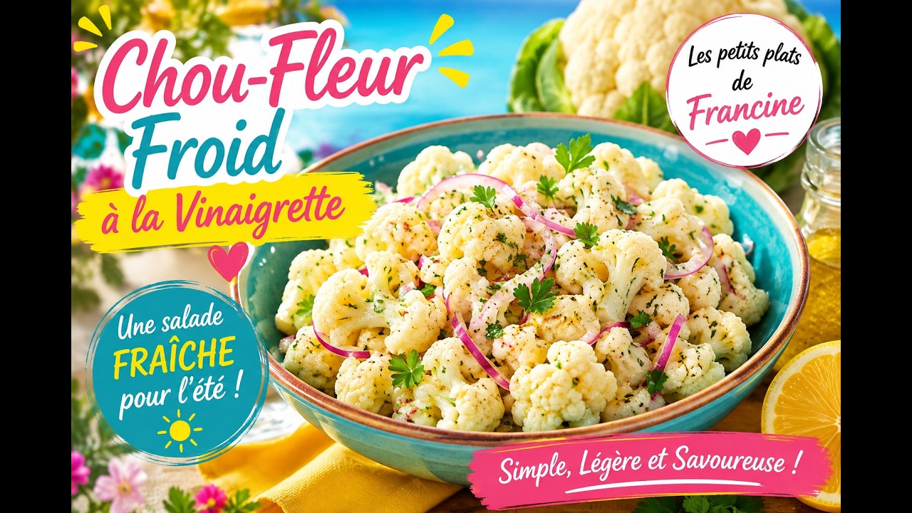 Chou-Fleur Froid à la Vinaigrette 🥦 | Une Salade Fraîche qui Change !