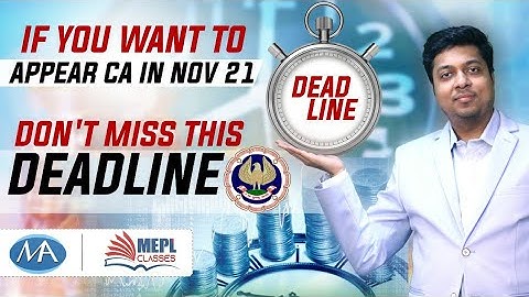 CA Students must do this to appear in Nov 21 exams