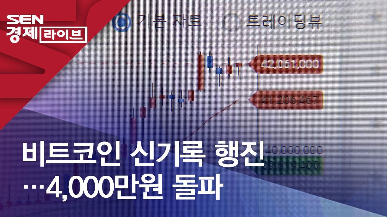 비트코인 신기록 행진…4,000만원 돌파