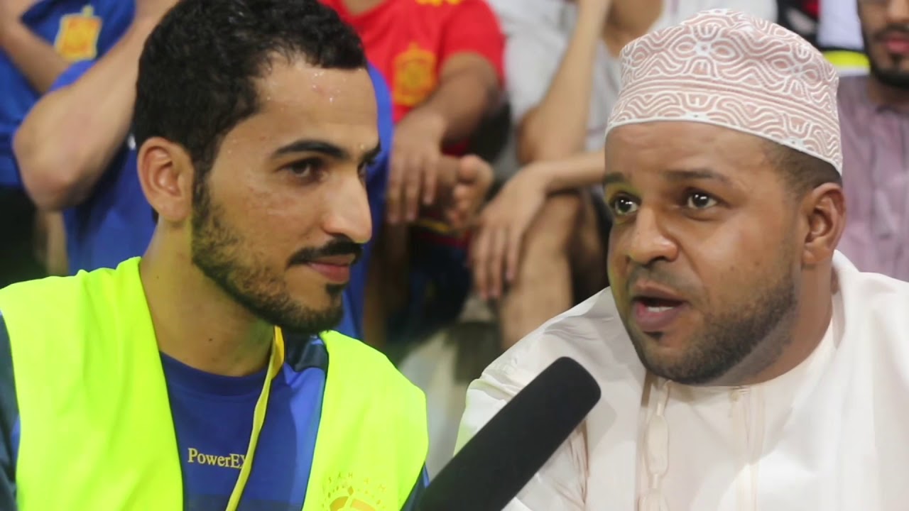 اراء جماهير فريقين السلام والقرى أثناء المباراة في نصف النهائي ،في مسابقة شجع فريقك بصحم2018م