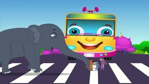 The driver on bus says move on back nursery rhymes kids song