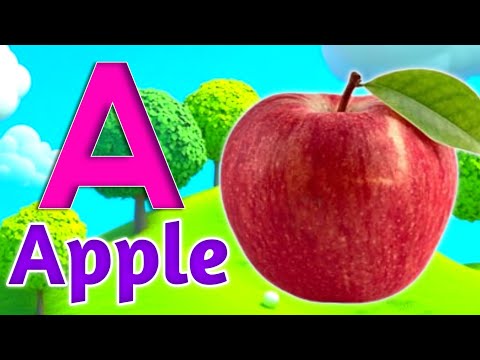 Phonics Song with TWO Words - A For Apple - ABC Alphabet Songs with Sounds for Children