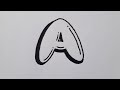 Drawing graffiti bubble letter a easy  how to draw capital letters for beginners art on paper