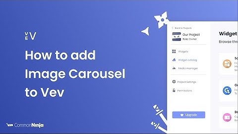 How to add an Image Carousel to Vev