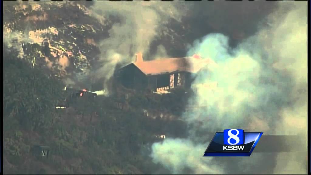Aerial Video Big Sur fire destroys homes YouTube
