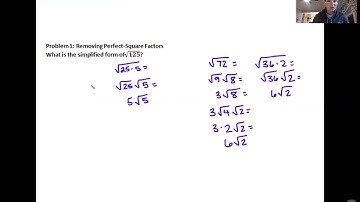 10.2a Simplifying Radicals Lesson Video