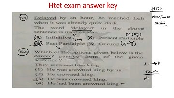 HTET Level 3 PGT Answer Key 23 Dec 2017 || HTET PGT पेपर Key|| solution|| answers
