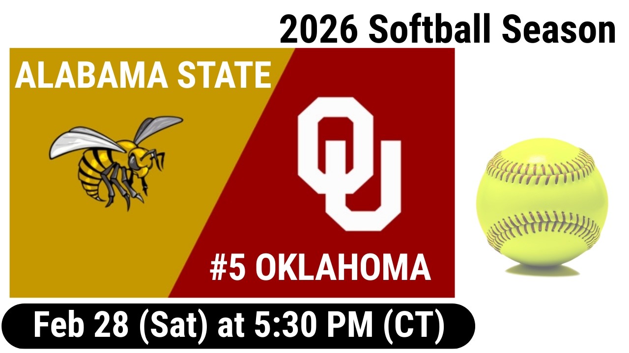 2026 Feb 28 SB Alabama State Hornets vs #5 Oklahoma OU Sooners FULL GAME Softball 20260228