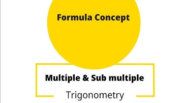 Multiple and submultiple angles ,Basic Concept | Trigonometry | Basic Mathematics | MSBTE |