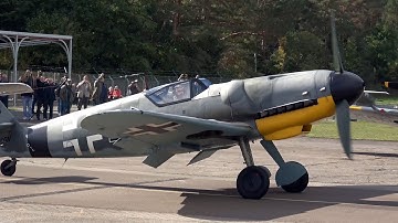 4Kᵁᴴᴰ Messerschmitt Bf 109 Taxi & Takeoff Compilation - Original DB605 Sound