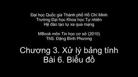 Tin học căn bản, Xử lý bảng tính Excel, biểu đồ