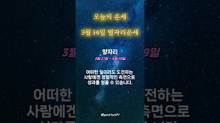 [양자리] 3월 14일 오늘의 운세 | 별자리운세 | 내일의 운세