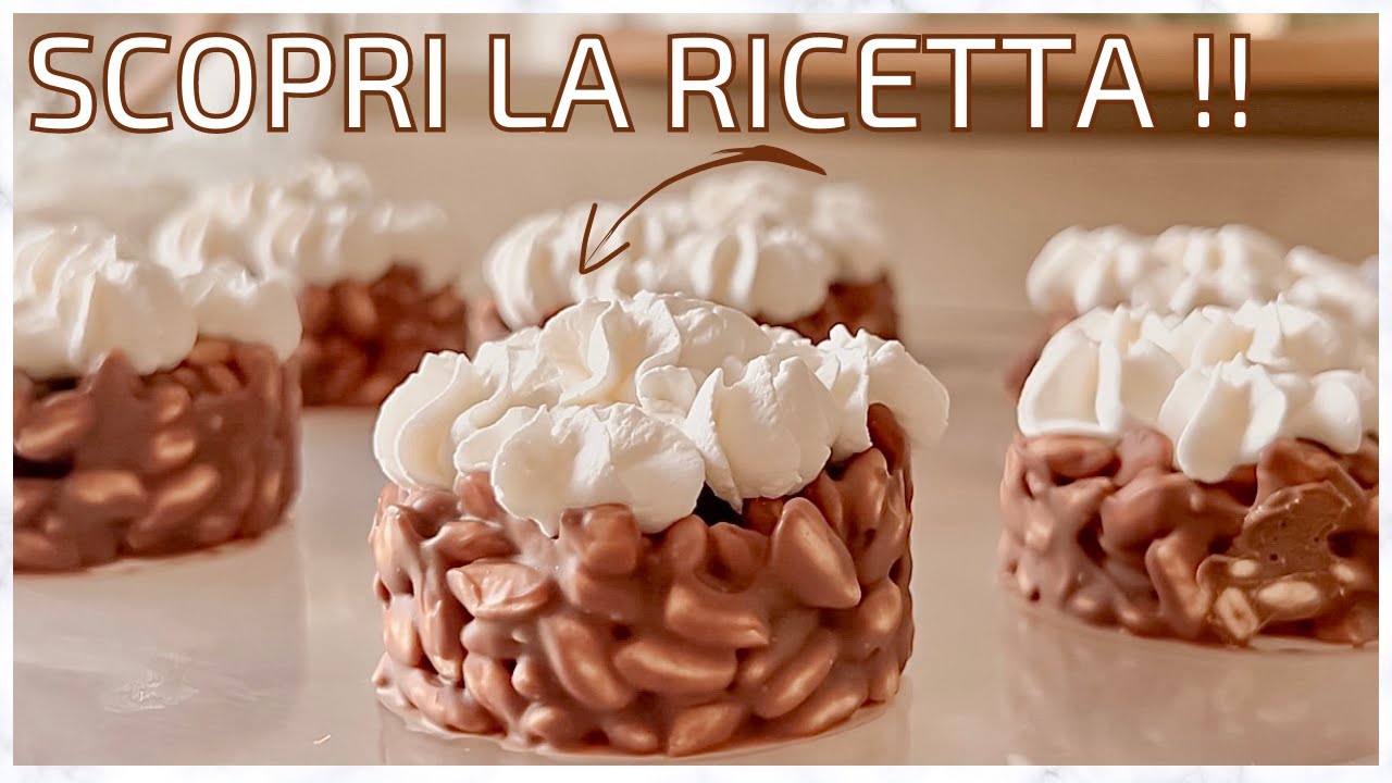 TORTA RISO SOFFIATO E CIOCCOLATO 3 ingredienti senza cottura