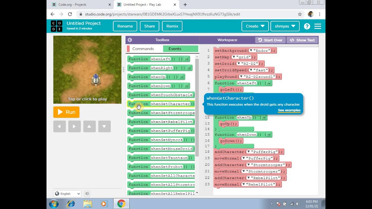 How to make star wars game on "code.org" - YouTube
