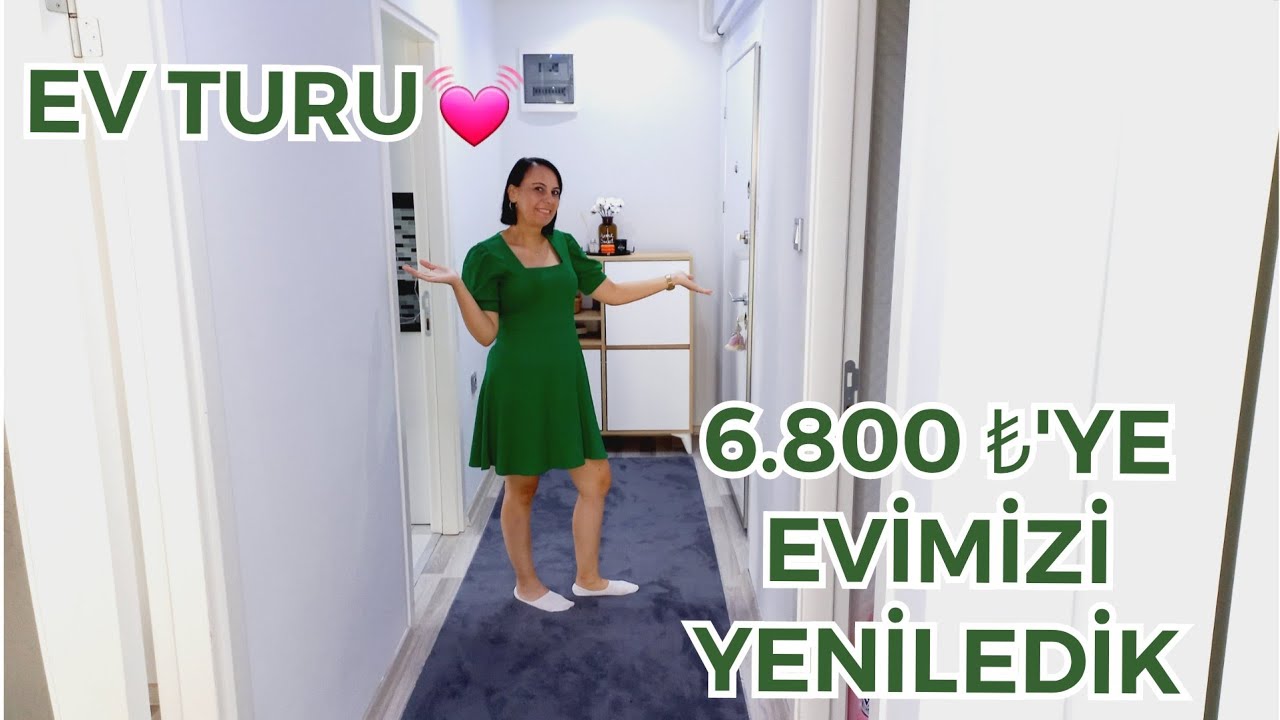 EV TURU🙏❤️6.800 ₺ MALİYETLE EV NASIL YENİLENİR? EVİMİZDEKİ DEĞİŞİKLİKLERLE HAVA KATTIK😍