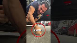 The Guy Who Tried to Scratch the Road with a Diamond. #shorts
