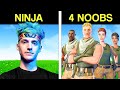 Can 4 Fortnite Noobs Beat Ninja...