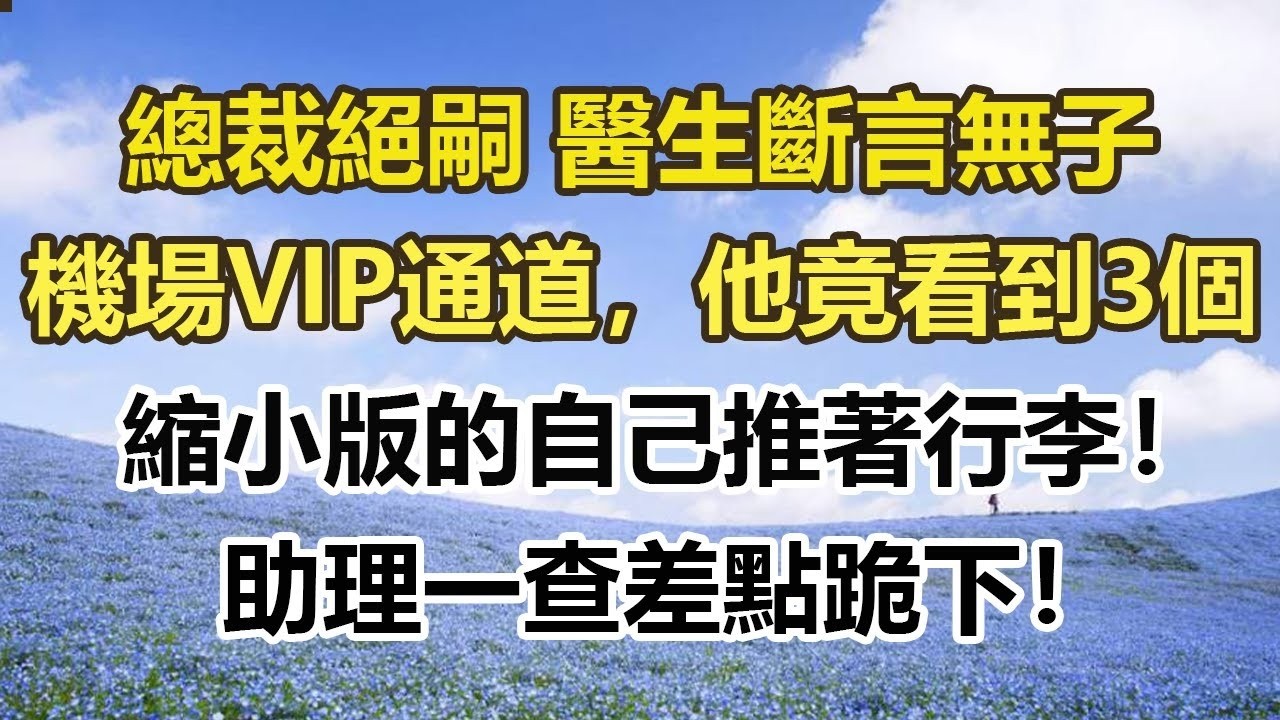 總裁絕嗣 醫生斷言無子，機場VIP通道，他竟看到3個縮小版的自己推著行李！助理一查差點跪下！#幸福敲門 #為人處世 #生活經驗 #情感故事