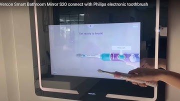 Vercon Smart Bathroom Mirror S20 connect with Philips electronic toothbrush